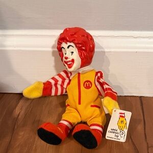 2002 Vintage McDonald's Ronald McDonald Plush Finger Puppet with hard Head